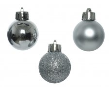 Julkula 3cm Silver Mix 14-pack