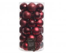 Julkula 6cm Mix Mörkröd 37-pack