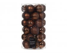 Julkula 6cm Mix Mörkbrun 37-pack