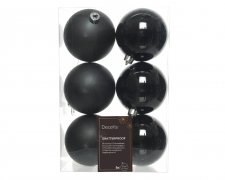 Julkula 8cm Svart 6-pack