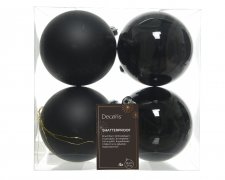 Julkula 10cm Svart 4-pack
