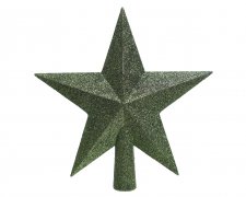 Toppstjärna 19x19x4,2cm Mörkgrön