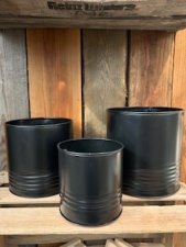 Kruka Plåtkruka Svart