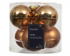 Julkula 8cm Ljusbrun 6-pack Brandy