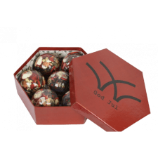 Julgranskulor 7-pack i Box Röd 7,5cm