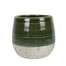 Kruka Grön/Beige 16x13cm