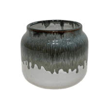 Kruka Grågrön / Vit