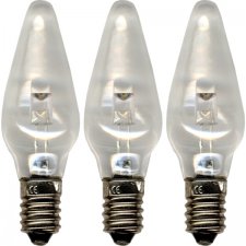 Glödlampa Adventsstake LED Klar E10 3-pack