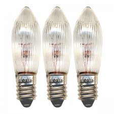 Glödlampa Adventsstake Klar E10 3-pack