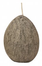 Ljusägg 100% Stearin Grå H8cm