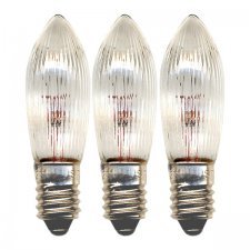 Glödlampa Adventsstake Klar E10 3-pack