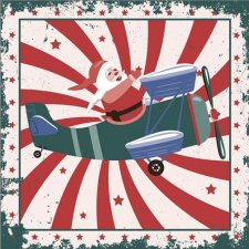 Servetter 3-lag 33x33cm 20-pack Flying Santa