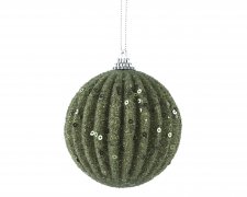 Julkula Grön Glitter 8cm