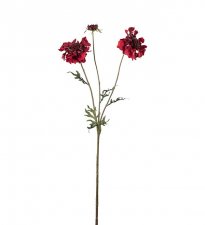 Scabiosa Röd 65cm, Konstgjord