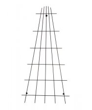 Trådspaljé Solfjäder Svart 30-75x150cm
