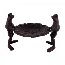 Fågelbad med Grodor Järn 16x23cm