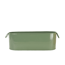 Balja / Kruka Plåt Grön 28x12xH10cm
