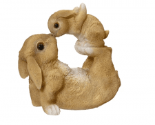 Kanin med unge 10x18,5xH17cm