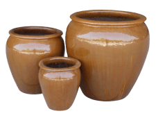 Urna Glaserad Gulbrun