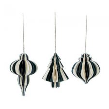Julkula Rand Mix Offwhite / Grön 7,5cm 6-pack