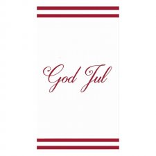 Bufféservett Vit God Jul 33x40cm