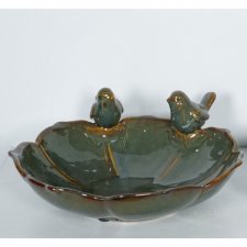 Fågelbad Fåglar Grön 28x10cm