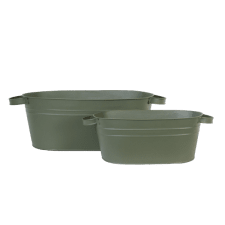 Zinkbalja Grön med Handtag