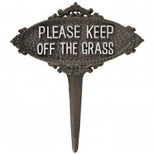 Skylt 'Keep off the grass'