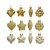 Julkulor Mini Mix Guld 12-pack