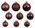 Julkula 6cm Mix Vinrödbrun 37-pack Maroon