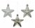 Stjärna 2x7,5cm Silver 6-pack