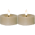 Värmeljus Flamme Beige 2-pack