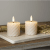 Blockljus LED Inne Flamme Swirl 2-pack 5x7,5cm