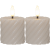 Blockljus LED Inne Flamme Swirl 2-pack 5x7,5cm