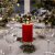 Blockljus LED Inne Flamme Röd 7,5x15cm