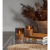 Blockljus LED Inne Blad Brun 10x8,5cm
