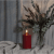 Blockljus LED Inne Flamme Mörkröd 7,5x15cm