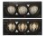 Julkula 3-pack 8cm Vit / Guld