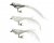 Fågel clip Vit/silver 3x8x3,5cm 3-pack