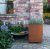 Kruka Corten med botten 30x30x40cm