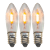 Glödlampa Adventsstake LED Klar E10 3-pack