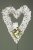 Blombukett stick vit 6x4cm