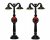 Belysningsstolpe Svart 3x6,5x12,3cm 2-pack