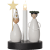 Ljusstake Christmas Joy Vit 16x21x10cm