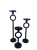 Ljusstake Svart Metall