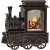 Lokomotiv med Tomte Brons 17x17x7cm