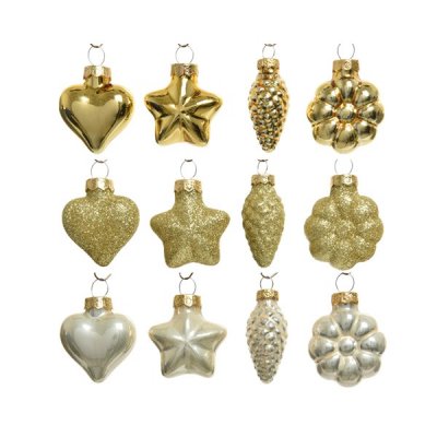 Julkulor Mini Mix Guld 12-pack
