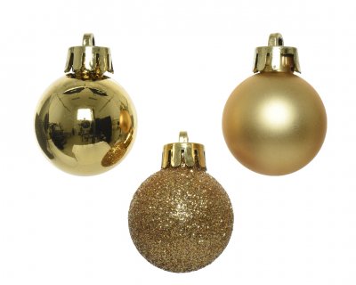 Julkula 3cm Guld Mix 9-pack