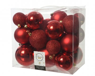 Julkula 6-10cm Röd 26-pack