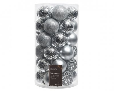 Julkula 6cm Mix Silver 37-pack